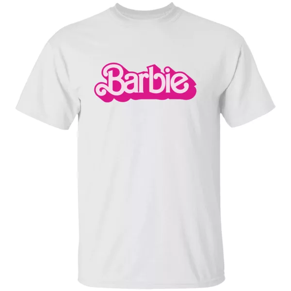 Barbie Merch 2023 Barbie The Movie Logo Pink Tee