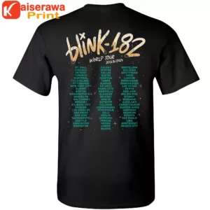Blink 182 Merch Smiley World Tour T Shirt 2