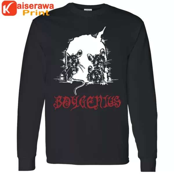 Boygenius Merch Mice Tee Long Sleeve Black