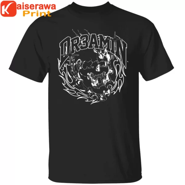 Dreamin Merch Brown Skull Tee