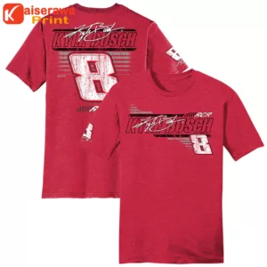 Kyle Busch Merch Heather Red 3 Spot Lifestyle T Shirt