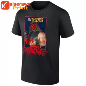 Wwe Merch Mens Black Kane Wwe Legends T Shirt