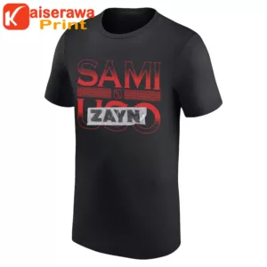 Wwe Merch Men’s Black Sami Zayn Duct Tape T-Shirt