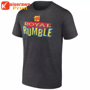 Wwe Merch Mens Charcoal Royal Rumble 97 Retro Logo T Shirt
